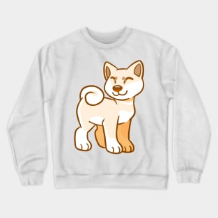 Happy Shiba Inu - White Crewneck Sweatshirt